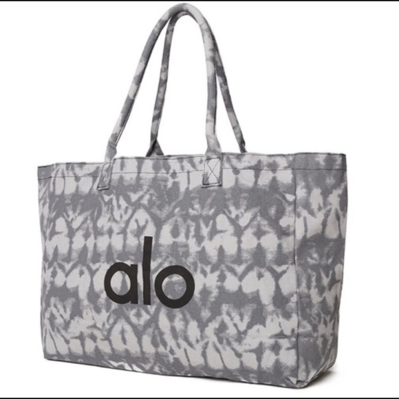 New Alo Yoga Gray Tie-Dye Shopper Tote - Picture 2 of 11